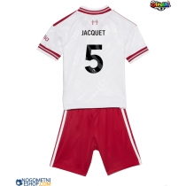 Otroški Nogometni dresi Liverpool Jeremy Jacquet #5 Gostujoči 2026-27 Kratek Rokav (+ Kratke hlače)